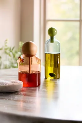 Catania Glass Olive Oil Cruet - Blue by Anthropologie, alternate view