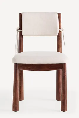 Cece Linen Dining Chair - White, Linen alternate view