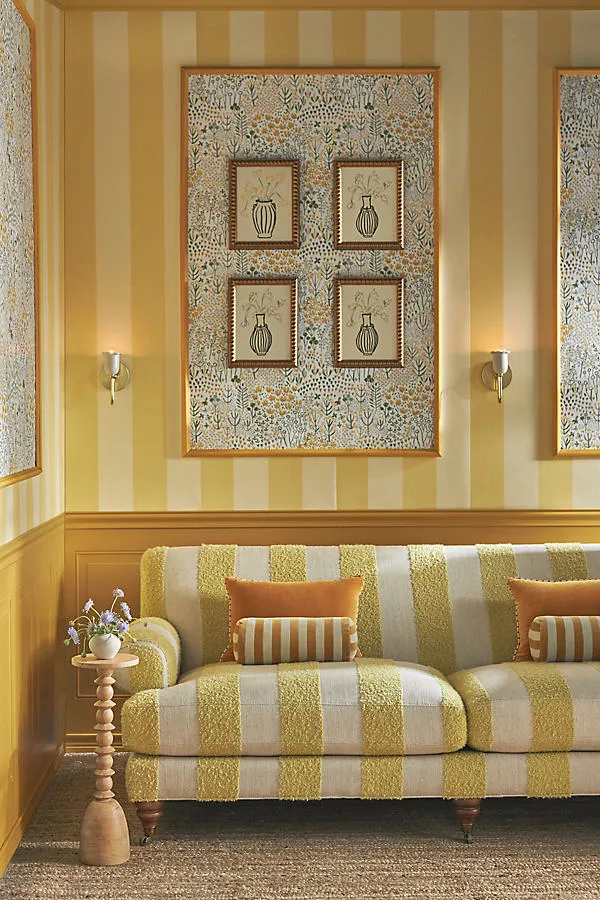 Cecilia Willoughby Bouclé 2-Seater Sofa - Yellow by Anthropologie