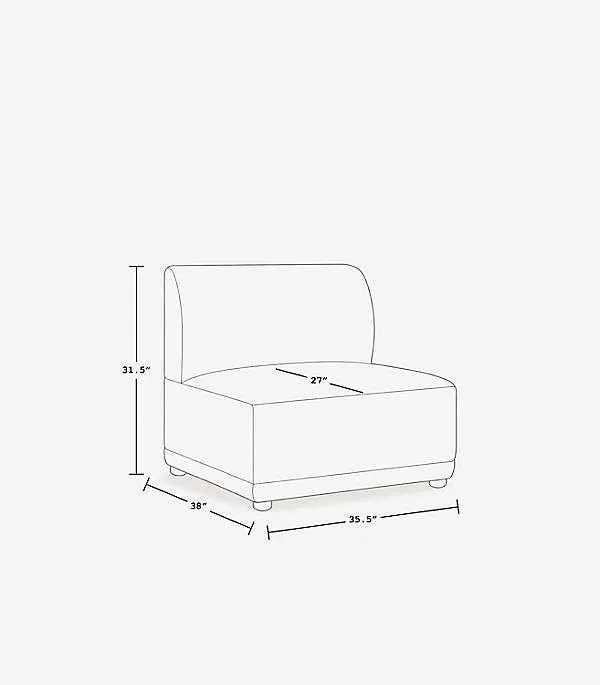 Celine Armless Chair by Anthropologie, image 2