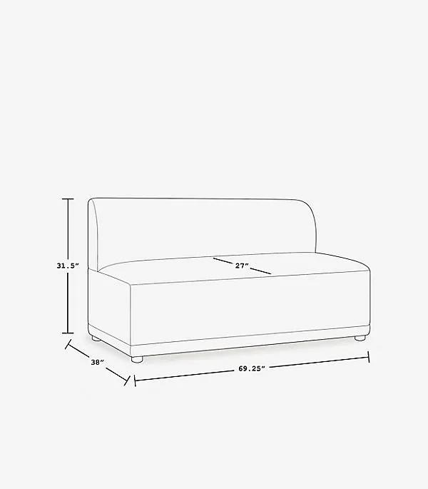 Celine Armless Sofa - Beige by Anthropologie, image 2
