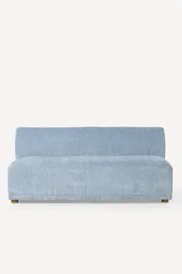 Celine Corduroy Modular Armless Sofa - Blue, Polyester product