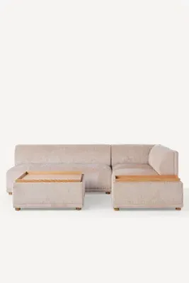 Celine Corduroy Modular Corner Chair - Beige, Polyester product