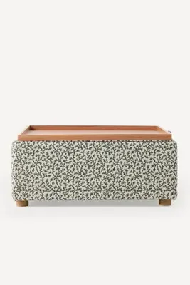 Celine Irena Large Storage Ottoman - Green, Polyester by Anthropologie, image 2