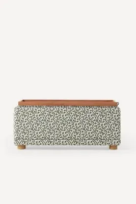 Celine Irena Small Storage Ottoman - Green, Polyester by Anthropologie, alternate view