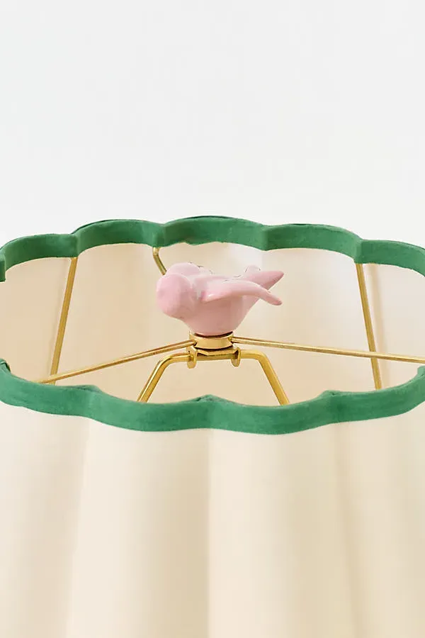 Ceramic Dove Decorative Light Finial - Pink, Ceramic by Anthropologie