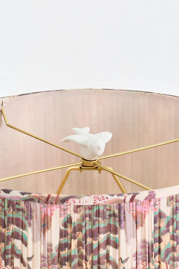 Ceramic Dove Decorative Light Finial - White, Ceramic by Anthropologie