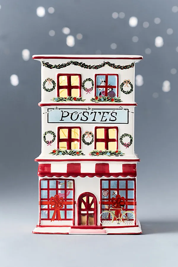 Ceramic Holiday House - Blue by Anthropologie