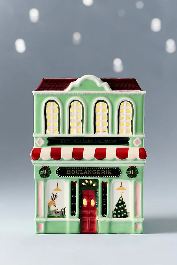 Ceramic Holiday House - Green by Anthropologie