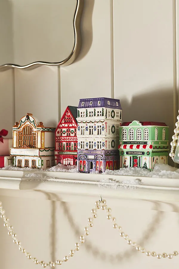 Ceramic Holiday House - Purple by Anthropologie