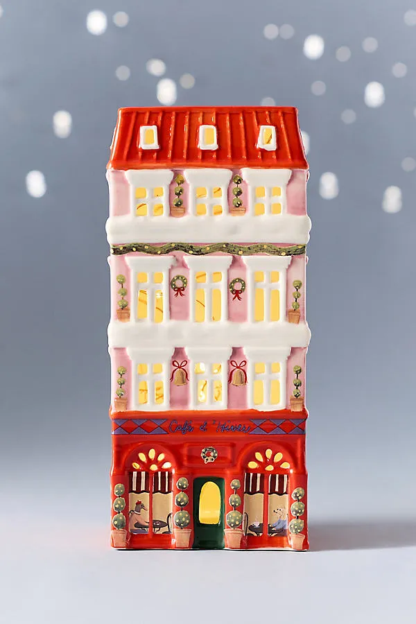 Ceramic Holiday House - Red by Anthropologie