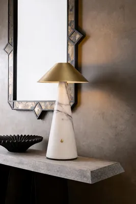 Chanell Cordless Rechargeable Stone Accent Table Lamp by Anthropologie, alternate view
