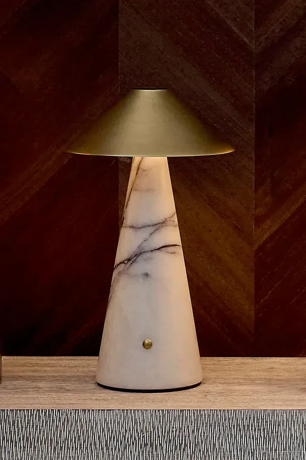 Chanell Cordless Rechargeable Stone Accent Table Lamp by Anthropologie