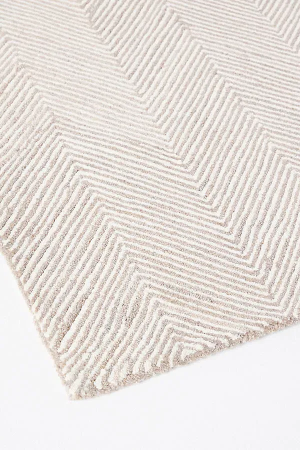 Charles Hand Tufted Geometric Rug - Beige, Wool product
