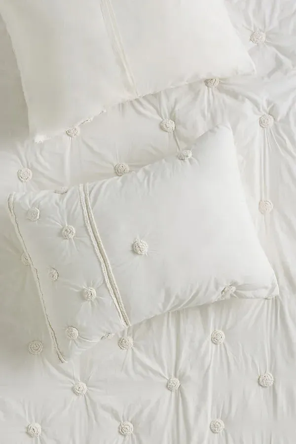 Charlotte Cotton Embroidered Pillowcases Set of 2 - White product