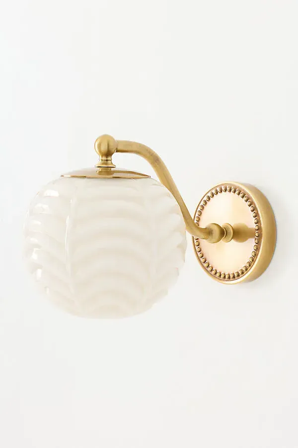 Charlotte Milk Glass Sconce - Ivory by Anthropologie