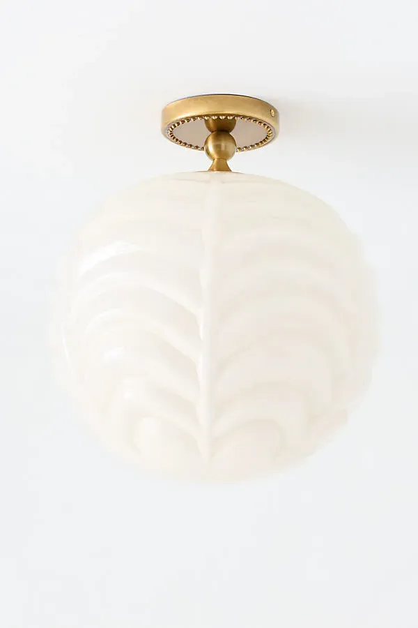 Charlotte Milk Glass Semi-Flush Mount by Anthropologie