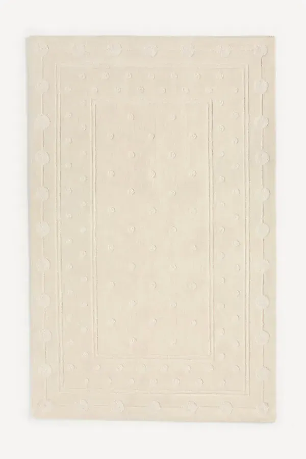 Charlotte Tufted Geometric Rug - Ivory, Wool by Anthropologie