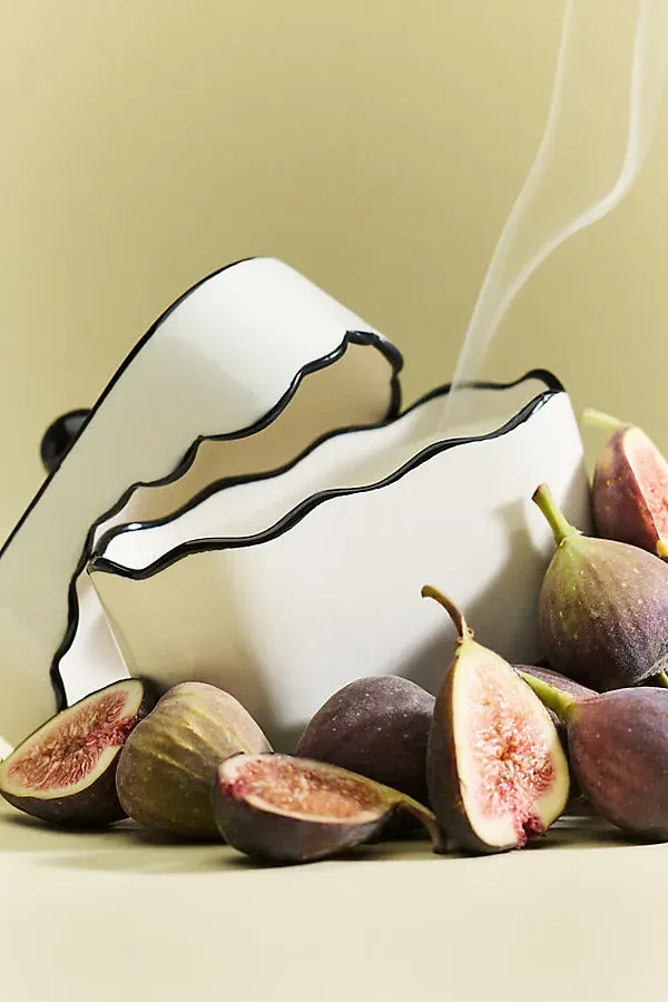 Cherie Floral Black Fig & Olive Lidded Porcelain Candle by Anthropologie