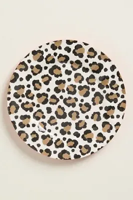 Chintzware Leopard Stoneware Dessert Plate - Brown by Anthropologie, alternate view