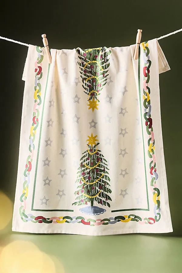 Christmas Tree Dish Towel - Cotton by Anthropologie