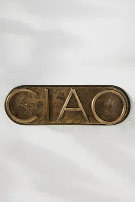Ciao Hook Rack - Gold, Brass-Plated Aluminum by Anthropologie, alternate view