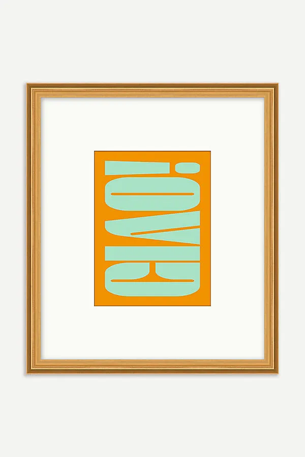 Ciao! Wall Art - Orange, Matte Paper product