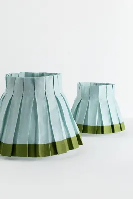 Cielle Home Box Pleat Lampshade with Slipcover - Green, Cotton product