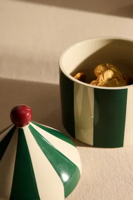 Cimmi Handpainted Lidded Jar - Stoneware by Anthropologie, alternate view
