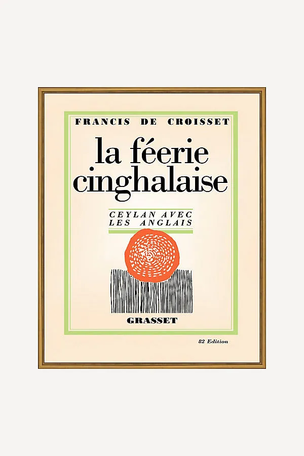 Cinghalaise Vintage French Poster Wall Art - Beige product
