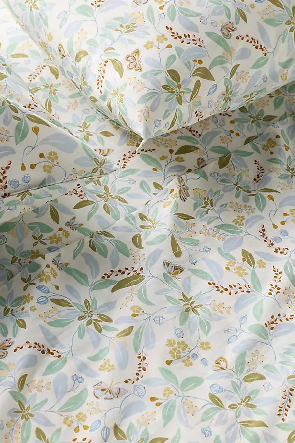 Claire de Quenetain Floral Printed Sheet Set - Organic Cotton Percale product