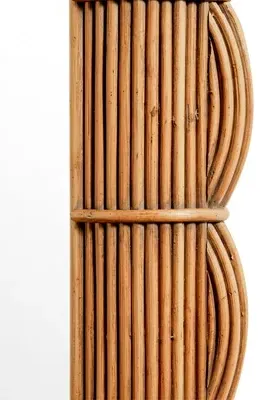 Clara Bundled Rattan Rectangular Mirror - Brown by Anthropologie, alternate view