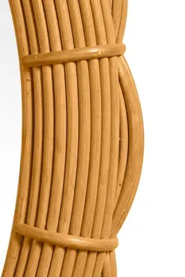 Clara Oval Mirror - Beige, Rattan by Anthropologie, alternate view