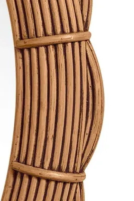 Clara Oval Mirror - Brown, Rattan by Anthropologie, alternate view