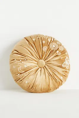 Clara Round Cushion - Brown, Velvet product