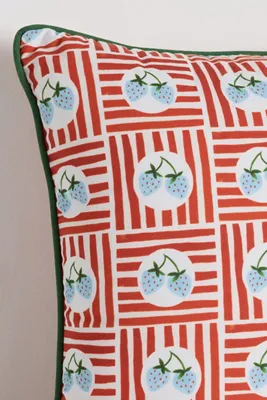 Clarina Indoor/Outdoor Floral Pillow - Red, Polyester product