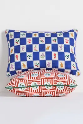 Clarina Outdoor Printed Floral Cushion - Blue, Polyester product
