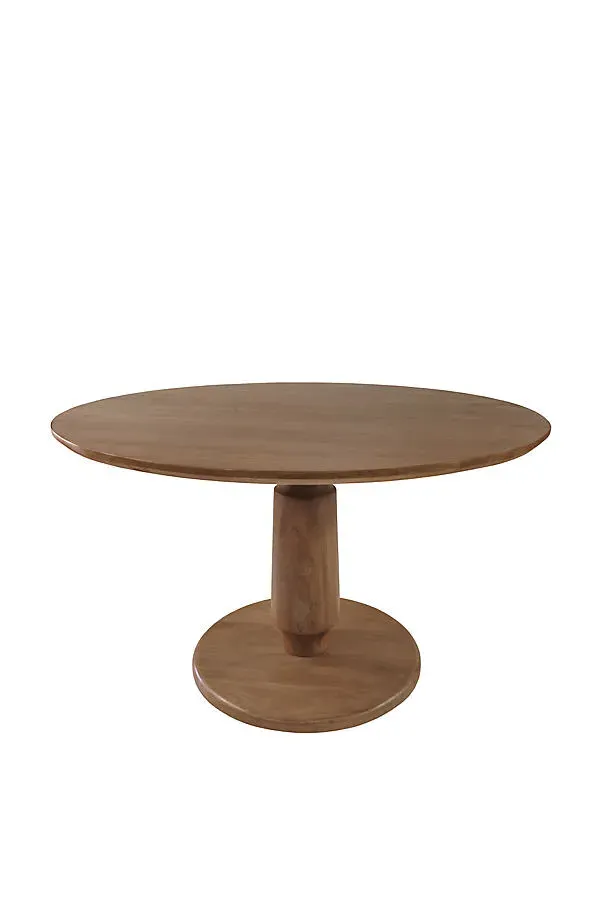 Clark Round Dining Table - Wood by Anthropologie