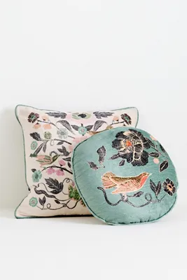 Claudette Floral Printed Cushion - Cotton Velvet product