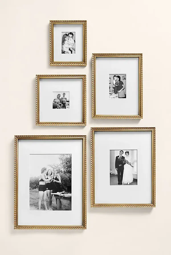 Claudia Dual Mat Gallery Frame - Gold, Wood by Anthropologie