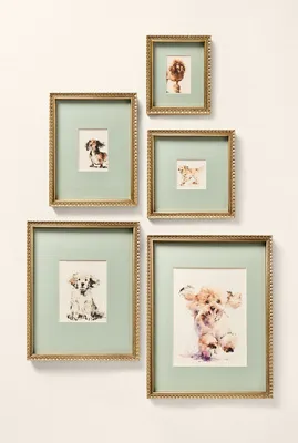 Claudia Dual Mat Gallery Frame - Gold, Wood by Anthropologie, alternate view
