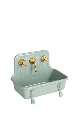 Claw Foot Metal Sink Soap Dish - Gold, Iron by Anthropologie, alternate view