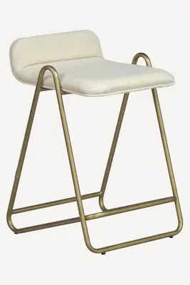 Clipper Upholstered Counter Stool - Ivory, Cotton product