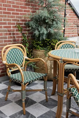 Coastal Rattan Indoor/Outdoor Bistro Chairs Set of 2 product
