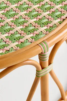 Coastal Rattan Round Indoor/Outdoor Coffee Table - Green product