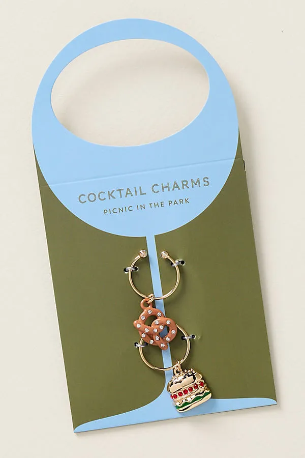 Cocktail Charms Set of 2 - Beige, Gold-Plated Zinc product