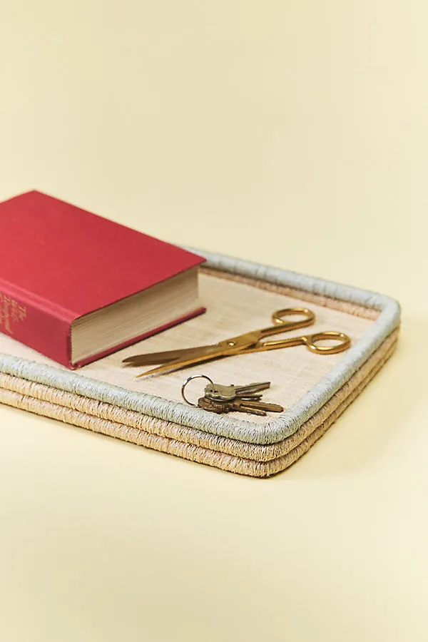 Coiled Rattan Tray - Beige by Anthropologie, alternate view