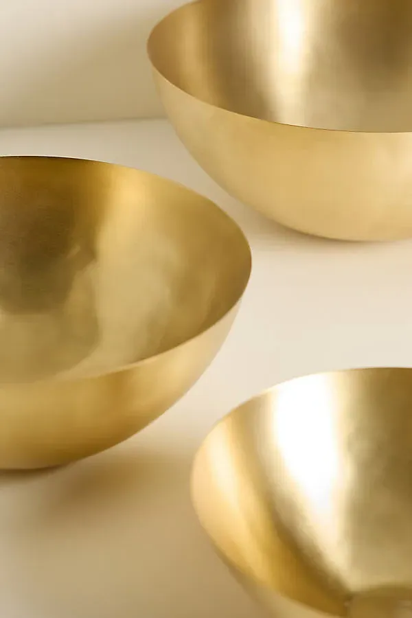 Collective Artisan Assorted Serve Bowls Set of 3 - Gold, Brass product