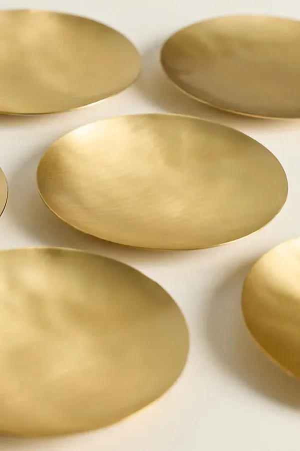 Collective Artisan Extra-Small Plates Set of 6 - Gold, Brass product