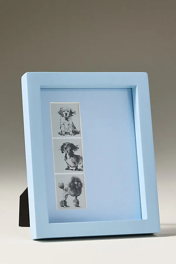 Color Drenched Photo Strip Frame - Blue, Wood by Anthropologie